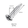 50 PCS Stainless Steel Round Head Drilling Self Tapping Screws