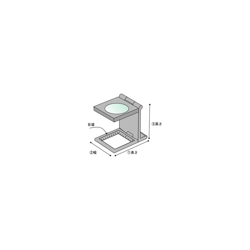 虫眼鏡 リネンテスター 7520 9倍 15mm ブラック ミリ&インチの白メモリ 測量 検査用 ルーペ