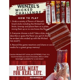 Wenzel’s Farm Wicked Sensory Snack Sticks Variety 5 Pack | Multiple Flavor Profiles | Flavorful, Naturally Smoked │ High Protein, Low Carb │ No MSG, Fillers, Binders, Artificial Colors │ Gluten Free