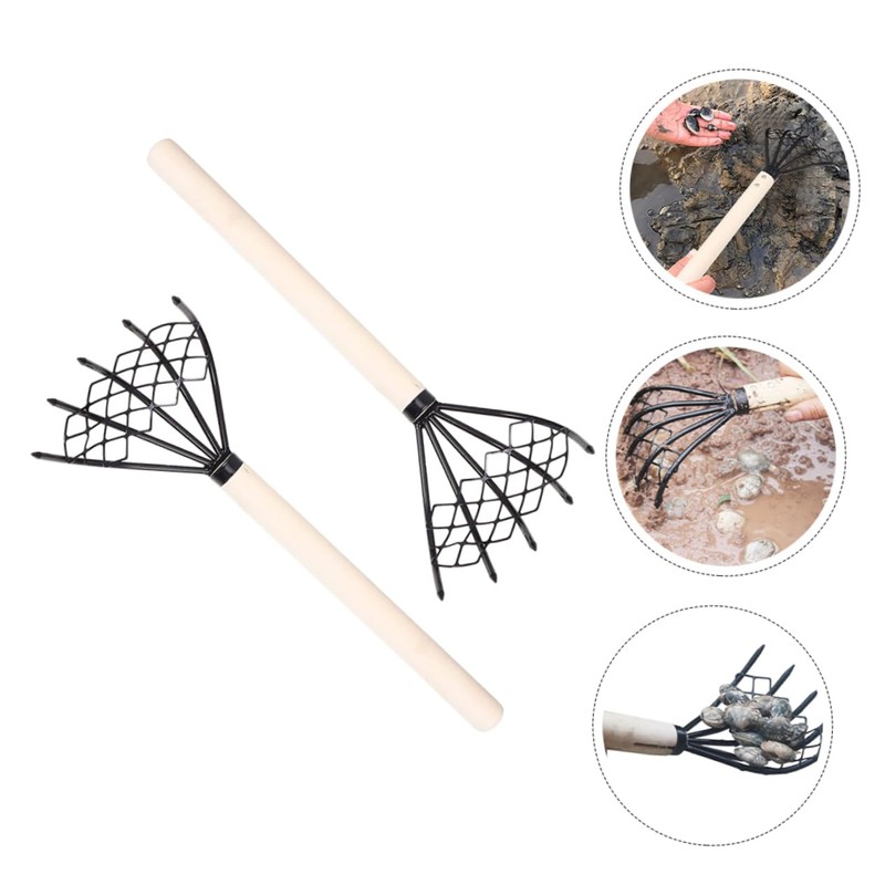 MERRYHAPY 2pcs Clam Rake Dig Seafood Accessories Dig Seafood Tool