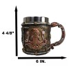 Ebros Steampunk Kraken Octopus Cyborg Drinking Mug Cup 6"W 14
