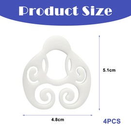 4pcs Clothes Corner Knot Button Clips for Women, Portable Tshirt Knot Ring and Tshirt Ties Rings, Plastic Waist Cincher Clips for Shirt Hem Scarf and Dress Accessories, Stylish and Long-Lasting