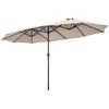 Tangkula 15Ft Double-Sided Patio Umbrella, Outdoor Extra Large Umbrella W/Hand-Crank