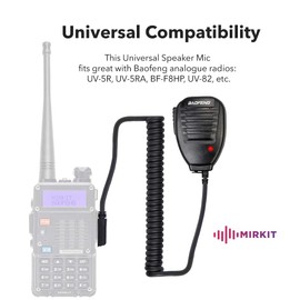 Original Baofeng Mic for Ham Radio Most Wanted Among Baofeng UV-5R Accessories. Shoulder Speaker Compatible with Baofeng bf-f8hp UV-5R UV-5R Plus UV-82 UV-82hp ​can be Used as Police Radio Mic