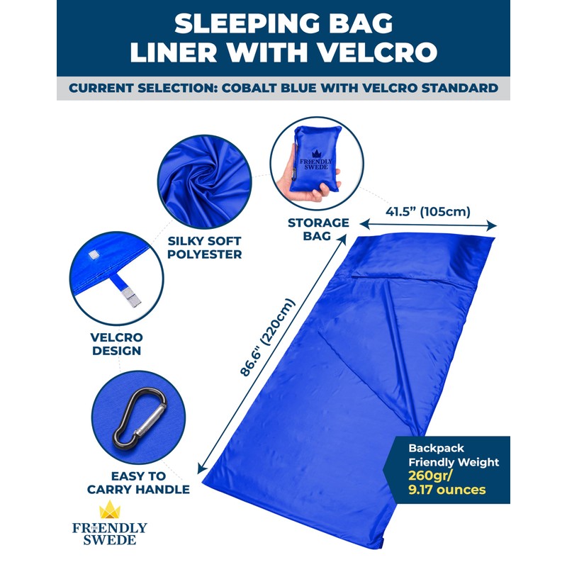 The Friendly Swede XL Sleeping Bag Liner Ultralight - Thin