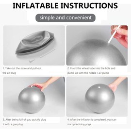 Small Pilates Ball, Therapy Ball, Mini Workout Ball, Core Ball, 9 Inch Small Exercise Ball for Pilates Yoga Workout Bender Core Training and Physical Therapy, Mini Bender Ball