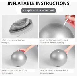 Small Pilates Ball, Therapy Ball, Mini Workout Ball, Core Ball, 9 Inch Small Exercise Ball for Pilates Yoga Workout Bender Core Training and Physical Therapy, Mini Bender Ball