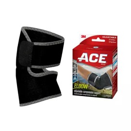 ACE 브랜드 조절 가능한 압박 팔꿈치 지지 약한 관절 아픈 또는 부상 부위에 대한 중간 정도의 특징 한 [1 Count (Pack of 1) / Neoprene Ebow Support] ACE Brand Adjustable Compression Elbow Support for Weak Joints Aching or Injured Areas with Moderate Features