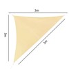 CINY Sonnenschutz Segel Dreieck, 3x3x3m, Ausgestattet mit 3-teiligen 2m Langen