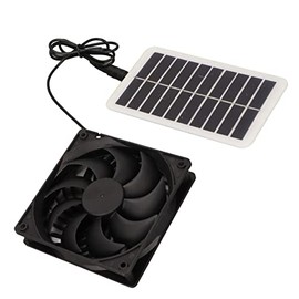 Efficient Solar Power Panel Exhaust Fan, Energy Saving and Odor Removal,Portable Solar Powered Air Extractor with 3W for Kitchen, Greenhouse, Pet House, RV