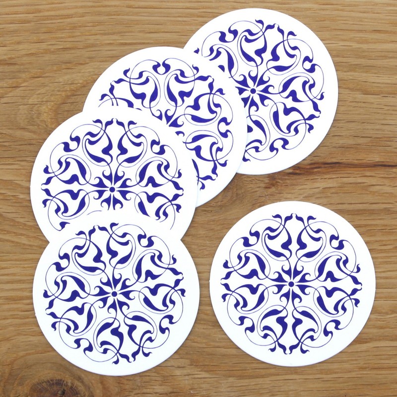 Daikoku Industry PKCF7001 Paper Coasters Ivy Pattern Paper, Japan (100