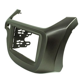 tomzz Audio 2417-030 Double DIN Radio Faceplate Compatible with Honda Jazz Fit 2008-2013 Dark Silver