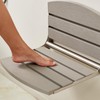 17.5" Folding Shower Seat Wall Mounted,Foldable Shower Bench,Fold Down Shower
