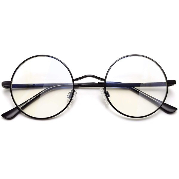Joopin Blue Light Filter Glasses Men's Round Glasses Computer Glasses