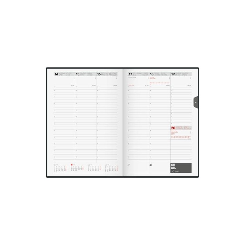 BRUNNEN Book Calendar Model 797 2026 | 168 x 240