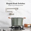 Aktines Pot Filler Faucet with Knob Switch, Wall Mount Over