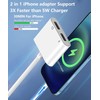 [Apple MFi Certified] 2PACK Dual Lightning Headphone Adapter for iPhone