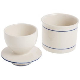 Norpro Glazed Stoneware Butter Keeper,White