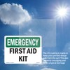 First Aid Kit OSHA Emergency Aluminum Sign 18 Inch x