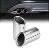 Ymiko 2pcs Car Exhaust Silencer Tip Pipe for A4 B8