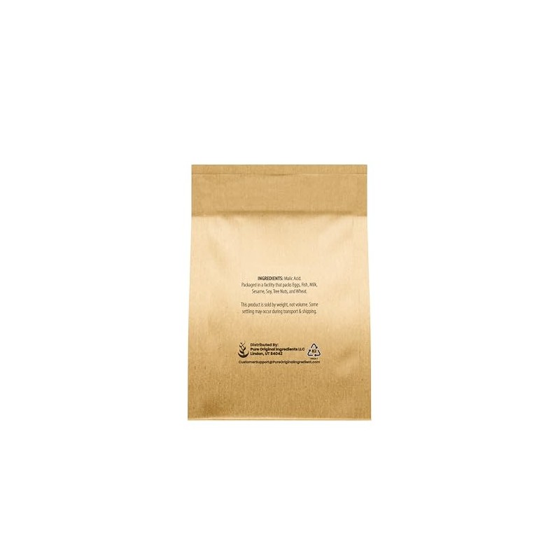 DL Malic Acid (8 oz.) by Pure Organic Ingredients, White