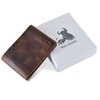 Men's Leather Wallet with RFID Blocking 2 ID Windows in