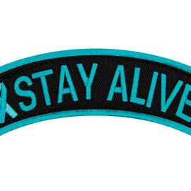 Stay alive with PTSD Embroidered Patch with Hook and Loop Tapes