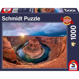 Schmidt Spiele 58952 Glen Canyon Horseshoe Bend on Colorado River 1000 Piece Jigsaw Puzzle