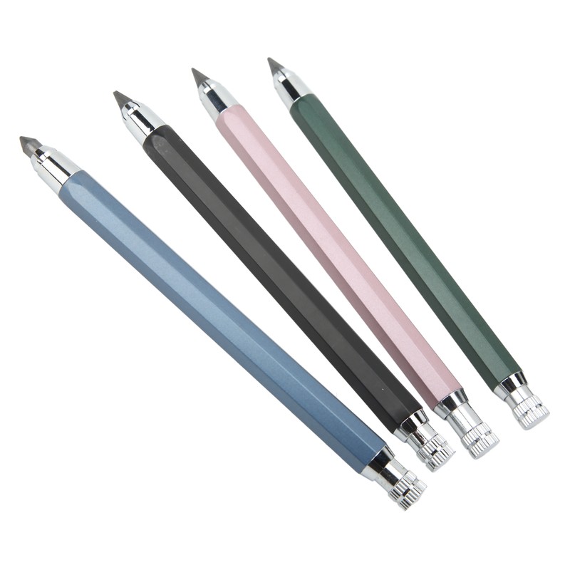 10Pcs Mechanical Carpenter Pencil Kit Automatic Woodworking Mark Pencil with