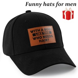 Lightbird Funny Cotton Baseball Cap for Men, Adjustable Structured Dad Hat Gifts for Men Birthday Fathers Day Christmas Black