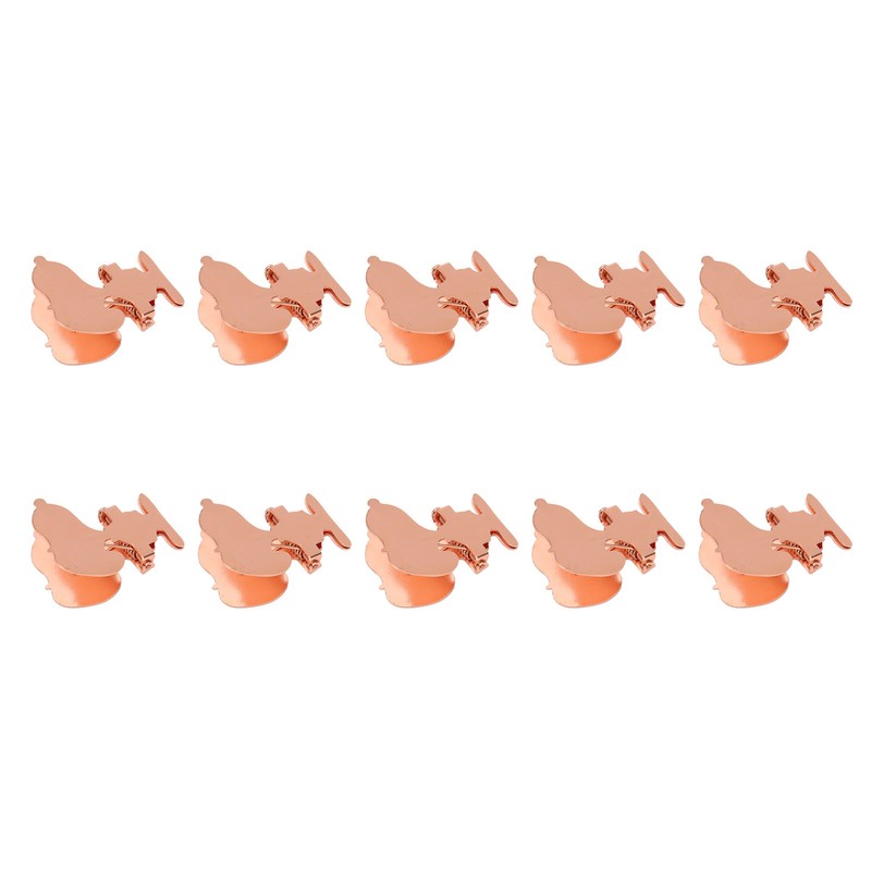10pcs Metal Binder Clips Innovative Cartoon Cute Shape Electroplated Rustproof