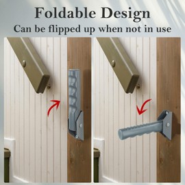 SavvyBloom Flip Grab Bars for Doorway Stairs for Seniors Elderly, Garage Door Handles Stair Assistance for Elderly, Flip up Doors Grab Bar Not in The Way, Keep Steadily (Gray)