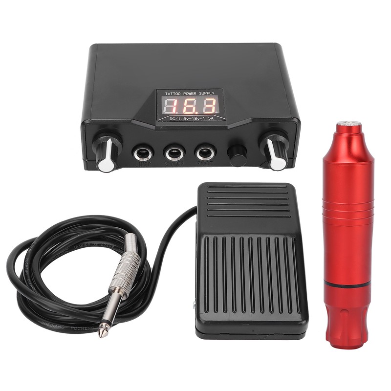Professional Tattoo Machine Kit Tattoo Pen Foot Pedal Power Supply