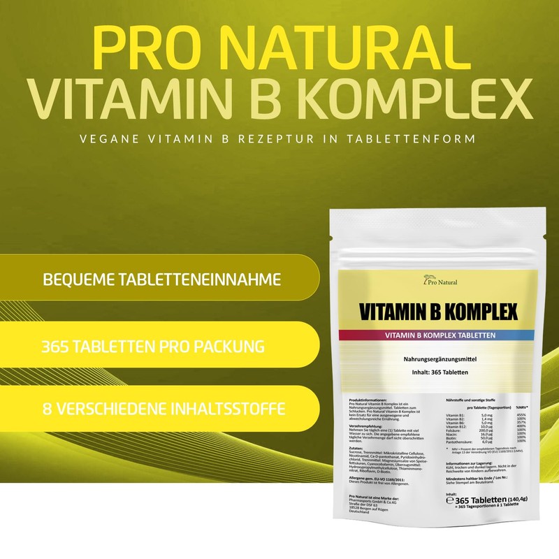Vitamin B Complex - High Dose - 365 Tablets (Annual