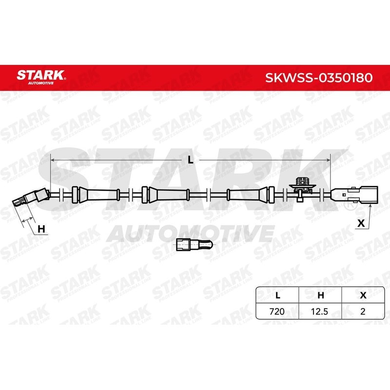 STARK SKWSS-0350180 Sensor, Wheel Speed Sensor, Wheel Speed Sensor, Esp