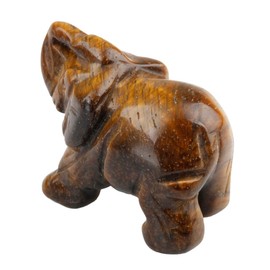 Nupuyai Elephant Figurine Gemstone Crystal Lucky Elephant Healing Stone Lucky Charm Elephant Figure Reiki Fengshui Decoration