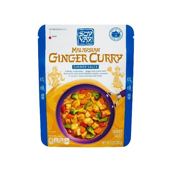 Soy Vay Simmer Sauce Malaysian Ginger Curry 8 oz
