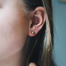 Philip Jones Gold Plated Ball Stud Earrings