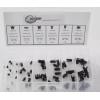 Online Auto Supply 60 pcs 6 sizes script clips barrel