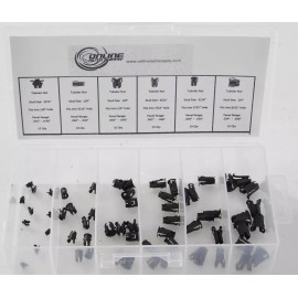 Online Auto Supply 60 pcs 6 sizes script clips barrel tubular emblem nuts assortment fits Chevy