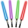 Cawiew 4 Pack Light up Sword Saber with FX Sound