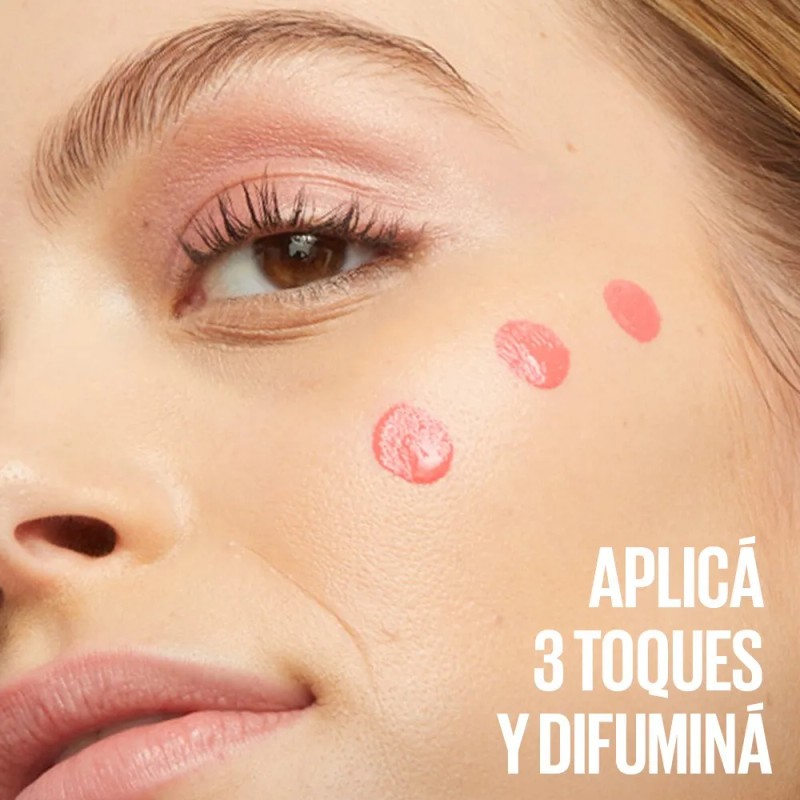 Maybelline Blush mate líquido Sunkisser, 4.7ml, fórmula con Vitamina E,