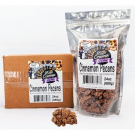 Royal Cravings - Cinnamon Pecans - Sweet & Salty Crunch Snack for Gifting, Sharing & Dessert Topping - 1.5 lb Resealable Bag