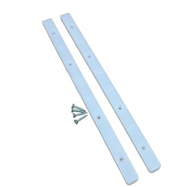 Replacement Guide Rails White for Grooved Drawers/Compatible for Some IKEA/and Older Dressers and Nightstands 11.25” L x 5/8”W x 5/16”Thick / 2 Rails and Fasteners by E.H.C.