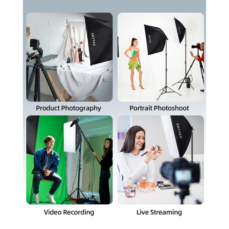 Skytex Softbox Lighting Kit 2Pack, 20x28in Soft Box | 135W
