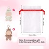 Clear Doll Display Bag, Portable Protective Case with Pom Poms