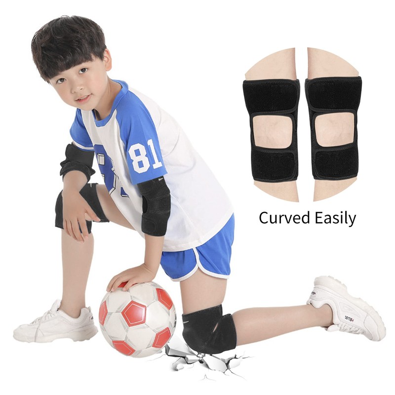 Children Protective Gear Set Soft Adjustable Kid Elbow Pads Knee