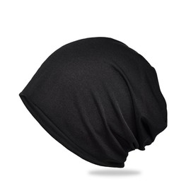 AFCJLTO 1 x classic beanie hat for men and women, the unisex knitted hat is perfect for winter, breathable, ideal for activities such as jogging, cycling or sleeping, black