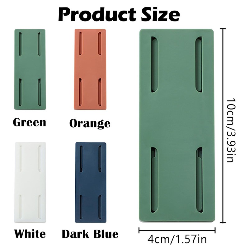 LIOUCBD 4 Pcs Power Strip Wall Mount, Self-Adhesive Punch-Free Socket