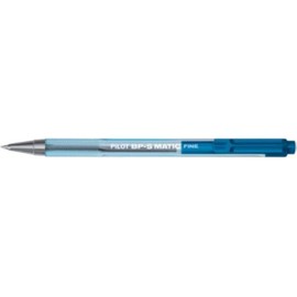 Pilot BPS-Matic Druckkugelschreiber, feine Spitze, Blau, 12 Stück